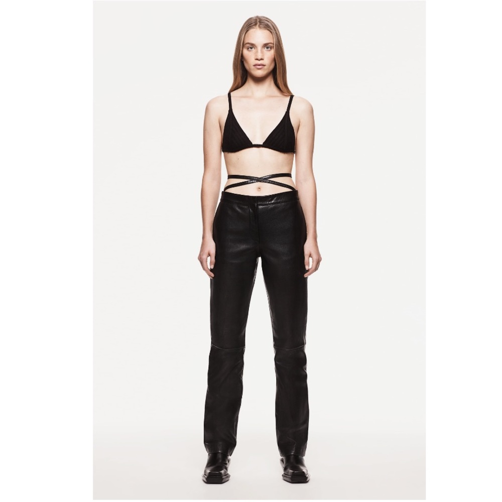 Zara Genuine Leather Pants Limited Drop